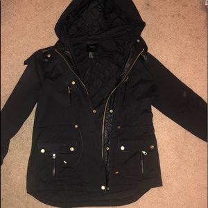 Forever 21 Cute Black Coat - M